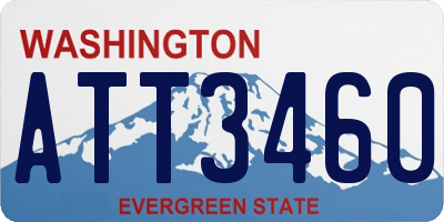 WA license plate ATT3460