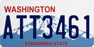 WA license plate ATT3461