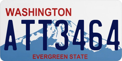 WA license plate ATT3464
