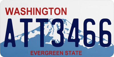 WA license plate ATT3466