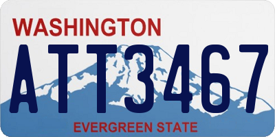 WA license plate ATT3467