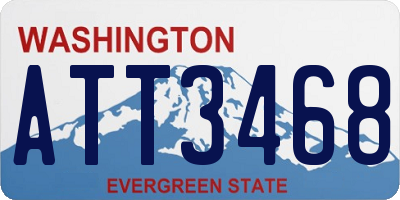 WA license plate ATT3468