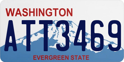 WA license plate ATT3469