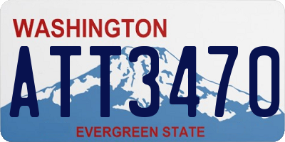 WA license plate ATT3470