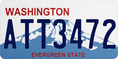 WA license plate ATT3472
