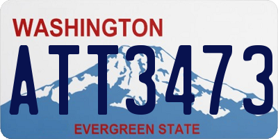 WA license plate ATT3473