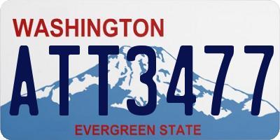 WA license plate ATT3477