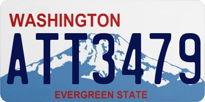 WA license plate ATT3479