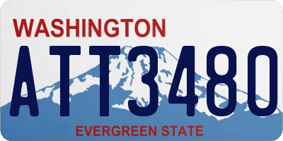 WA license plate ATT3480