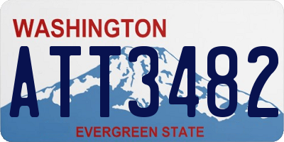 WA license plate ATT3482