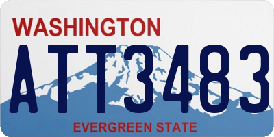 WA license plate ATT3483