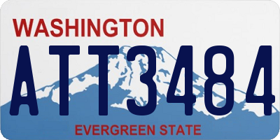 WA license plate ATT3484