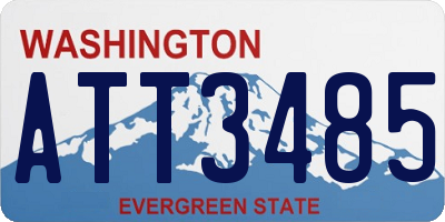 WA license plate ATT3485