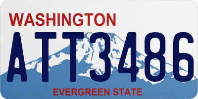 WA license plate ATT3486