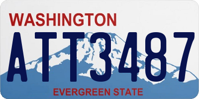WA license plate ATT3487