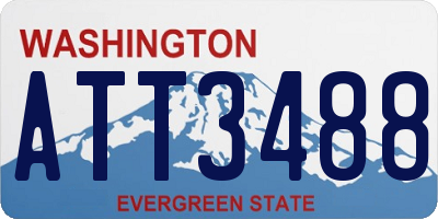 WA license plate ATT3488