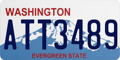 WA license plate ATT3489