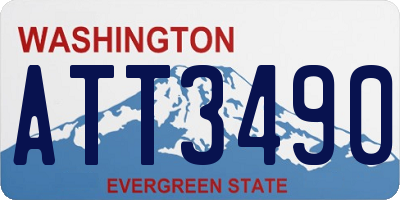 WA license plate ATT3490