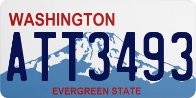 WA license plate ATT3493