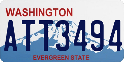 WA license plate ATT3494