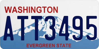 WA license plate ATT3495