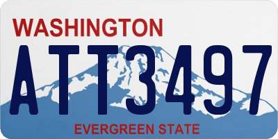 WA license plate ATT3497
