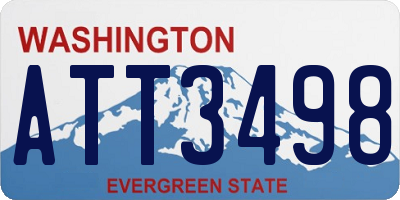 WA license plate ATT3498