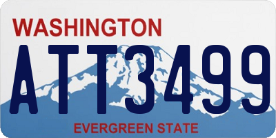 WA license plate ATT3499