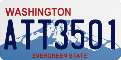 WA license plate ATT3501