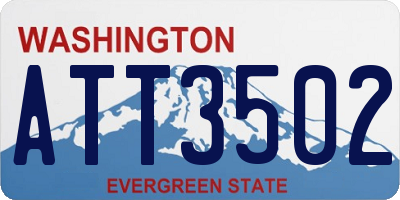 WA license plate ATT3502