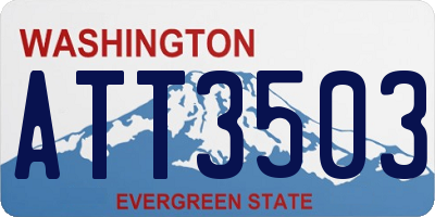 WA license plate ATT3503