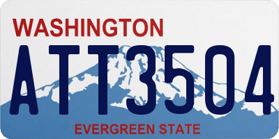 WA license plate ATT3504