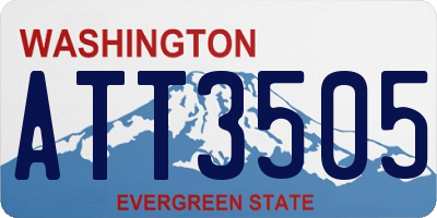 WA license plate ATT3505