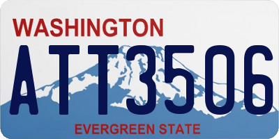 WA license plate ATT3506