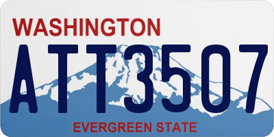 WA license plate ATT3507
