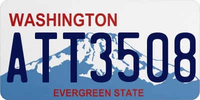 WA license plate ATT3508