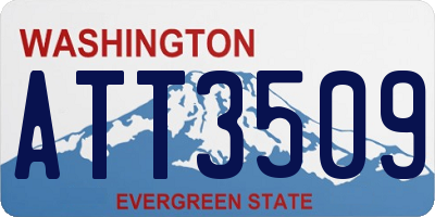 WA license plate ATT3509