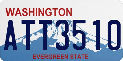 WA license plate ATT3510