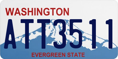 WA license plate ATT3511