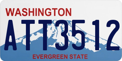 WA license plate ATT3512