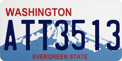WA license plate ATT3513