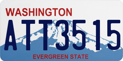 WA license plate ATT3515