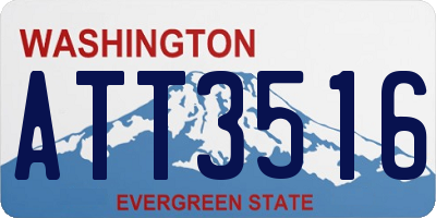 WA license plate ATT3516