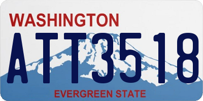 WA license plate ATT3518