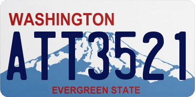WA license plate ATT3521