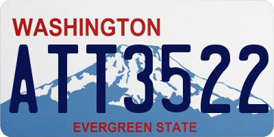 WA license plate ATT3522