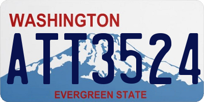 WA license plate ATT3524