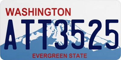 WA license plate ATT3525
