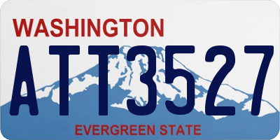 WA license plate ATT3527