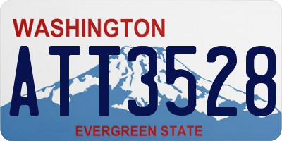 WA license plate ATT3528